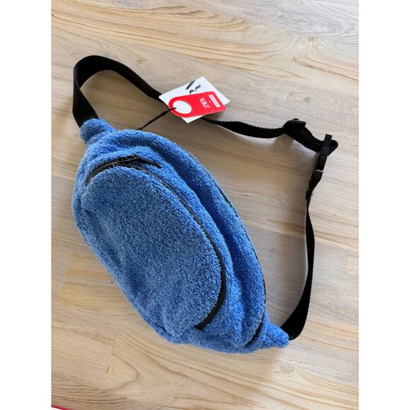 ZARA x The Standard Blue M Adjustable Straps Fleece Fanny Waist Bag NWT RARE - Picture 1 of 8